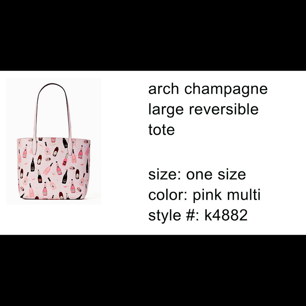 Beautiful Kate Spade Arch Champagne Tote (reversible)